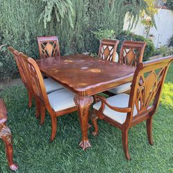Dining table ame 6 chairs