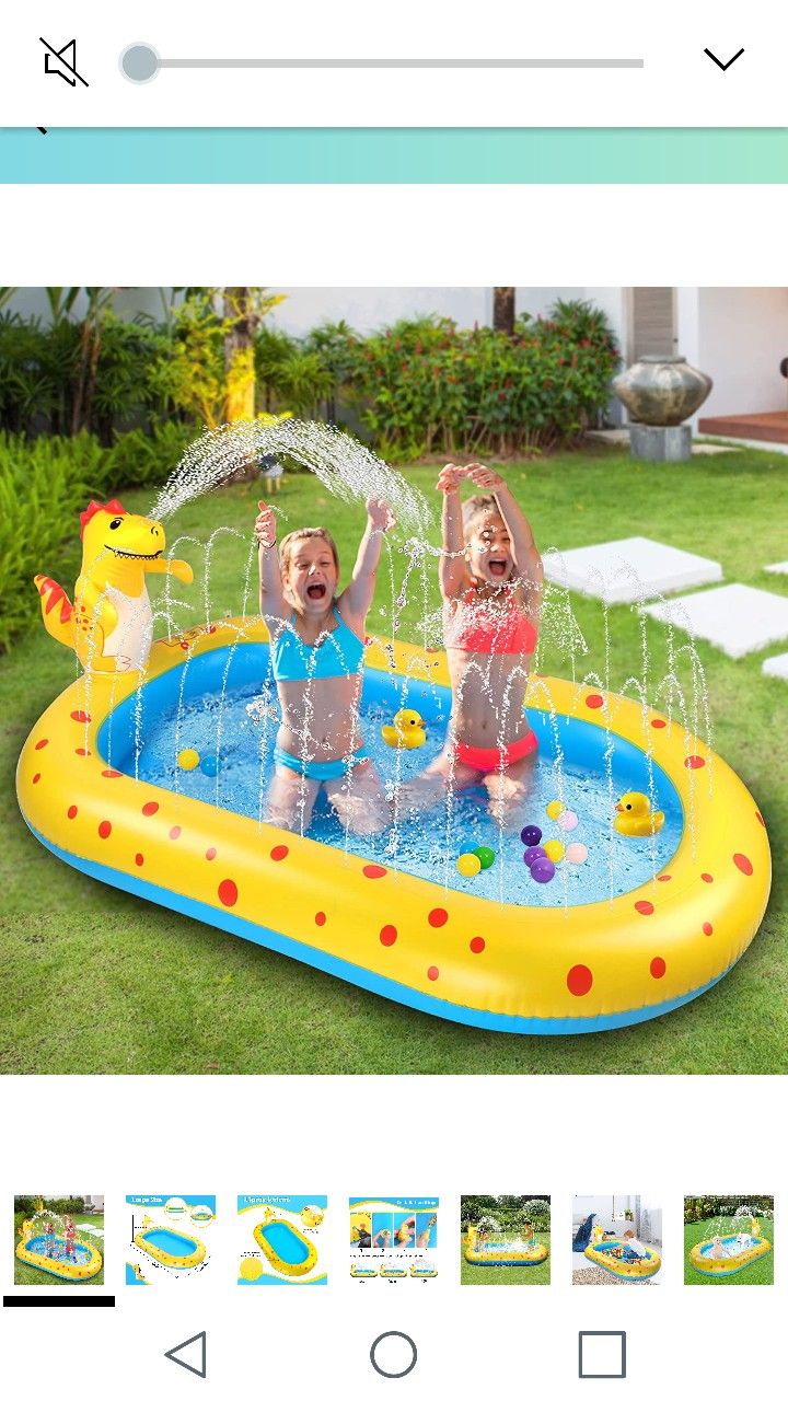 SUNYPLAY Inflatable Sprinkler Pool for Kids 67