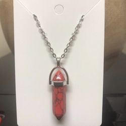 Natural stone pendant necklace