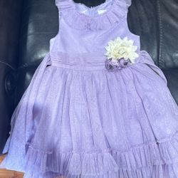 Purple Flower Girl Dress 