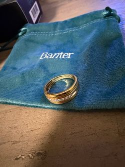 10K gold Ring with lab grown diamonds