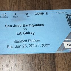 San Jose Earthquakes Vs LA GALAXY @ STANFORD  6/28