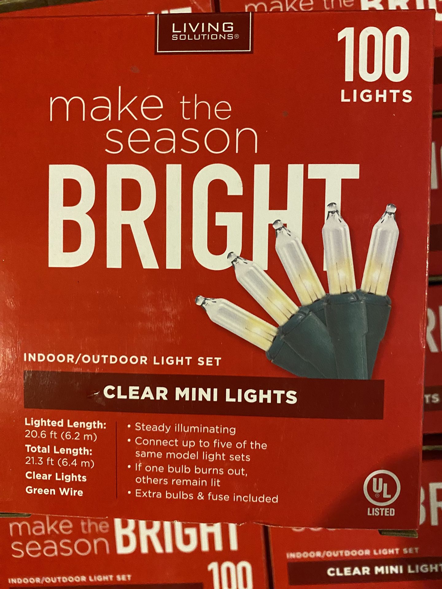 39 Clear Indoor/outdoor 100 Mini Lights ($1 each)