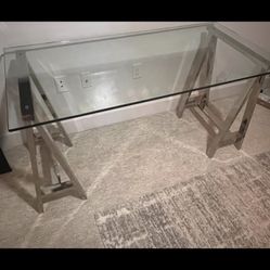 West Elm glass desk 325.00