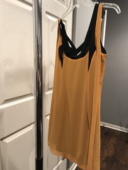 Yellow and black dress