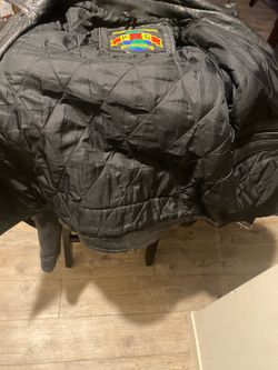 Black leather jacket