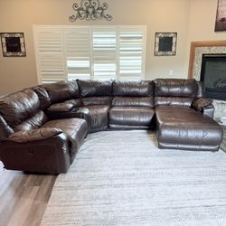 Brown Leather Sofa From Ashley’s 