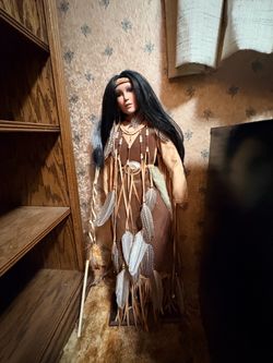 Native American Porcelain Collector Doll