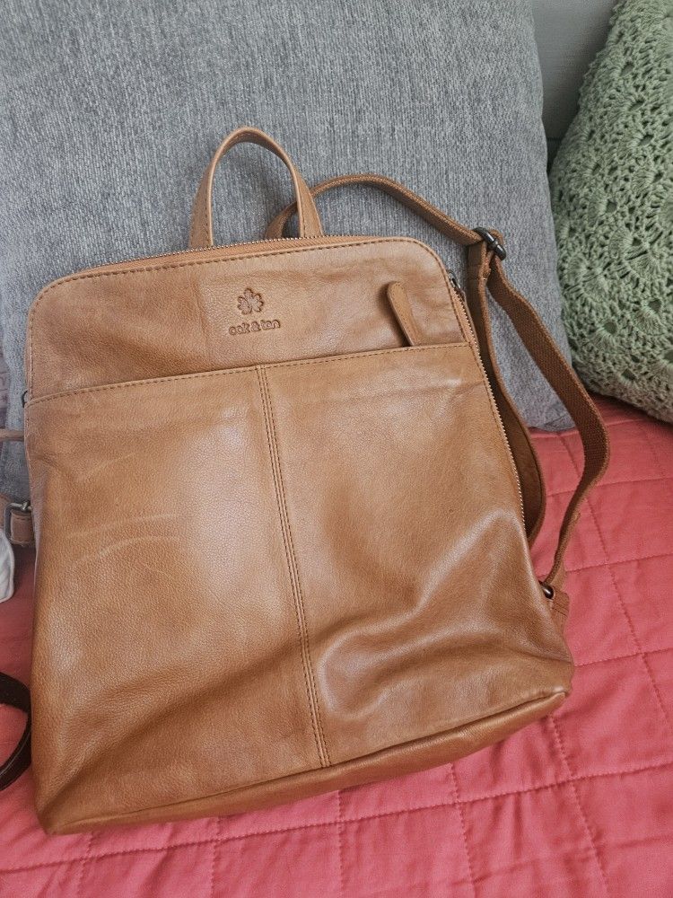 Backpack Purse Leather