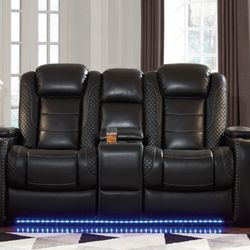 Party Time Power Reclining Loveseat with Console

