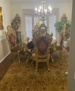 Luxury Venetian / Rococo Dining Room Set – 5 Pieces