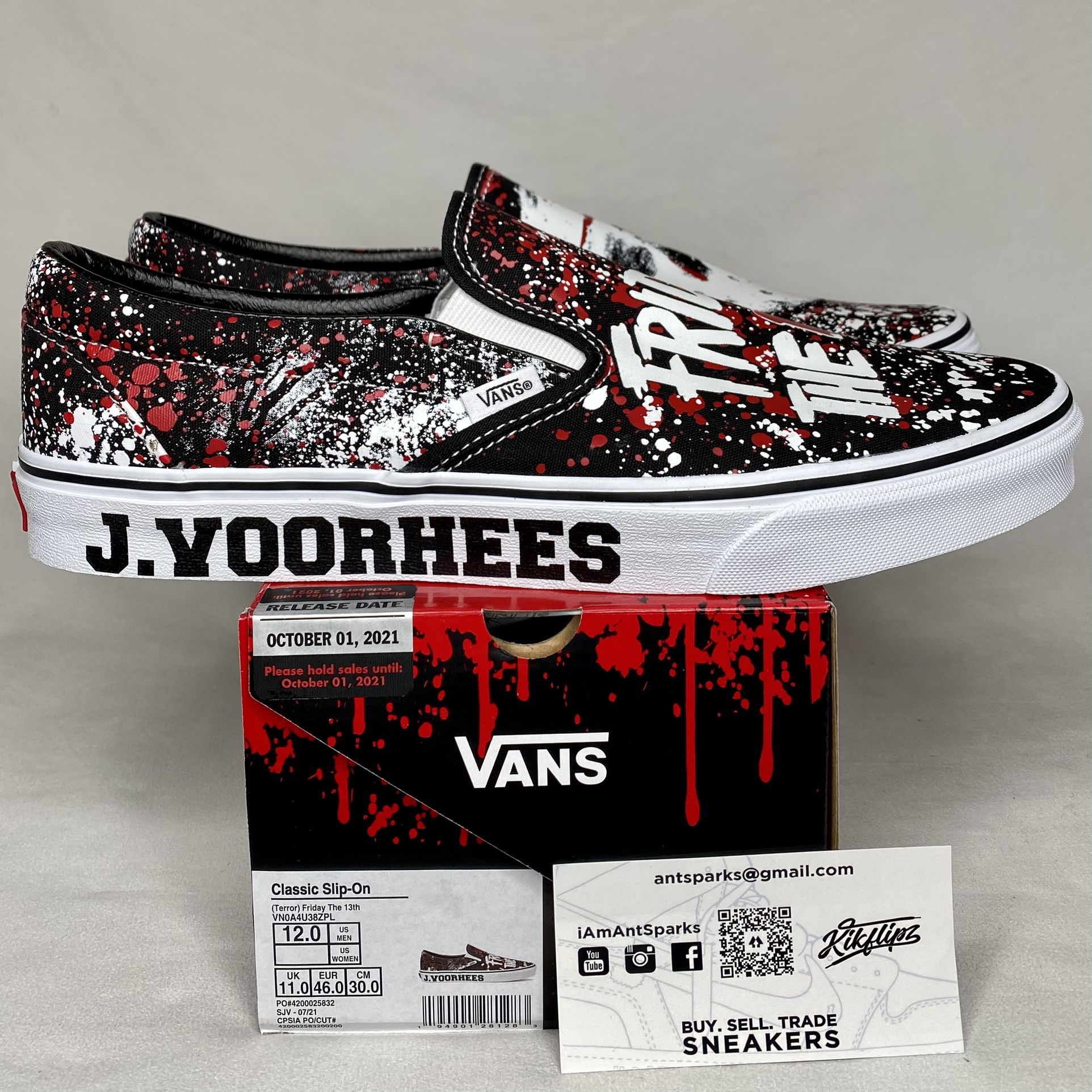 Vans Classic Slip-On Horror Pack ‘Friday the 13th Jason Voorhees’ (Size 12)