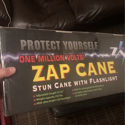 NEW Zap Cane One Million Volts Stun Cane & Flashlight 