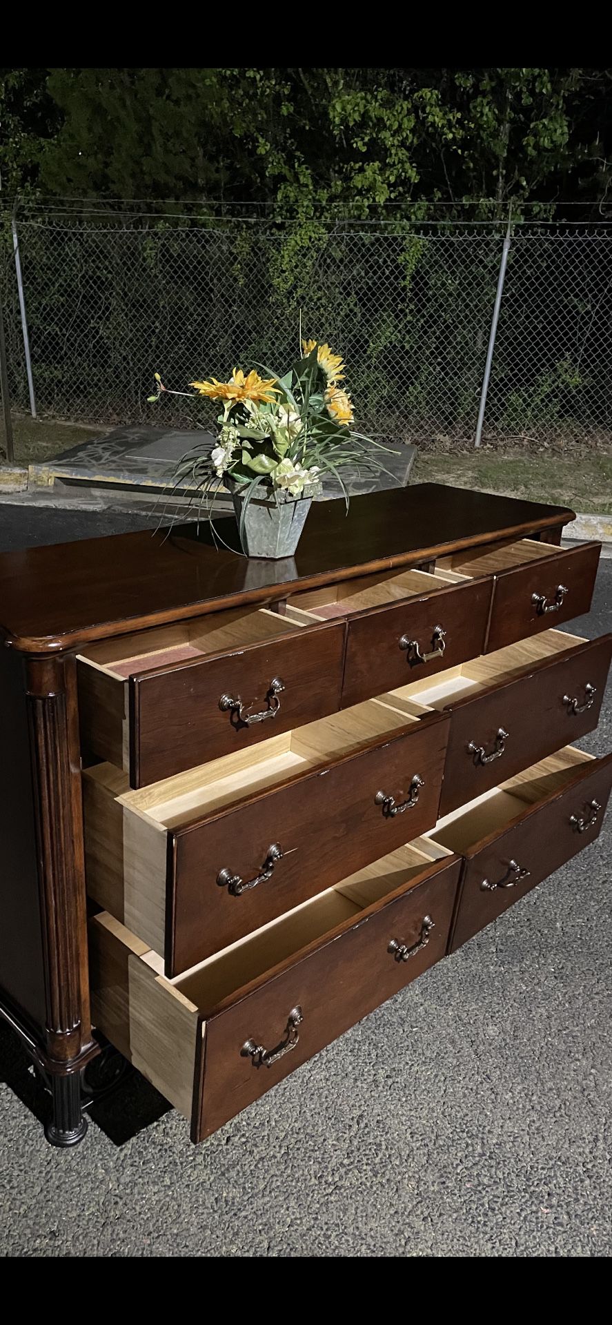 Quality Solid Wood Long Dresser, Big Drawers. Drawers Sliding Smoothly Great Confition