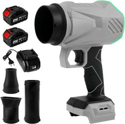 Electric Leaf Blower Cordless Brushless Lightweight Air Blower 500000 RPM 134MPH / 459CFM 2 x 4.0Ah Battery Infinitely Variable Speeds for Gardens, Sn