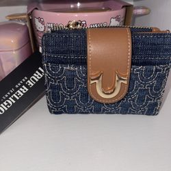 True religion dark denim wallet nwt