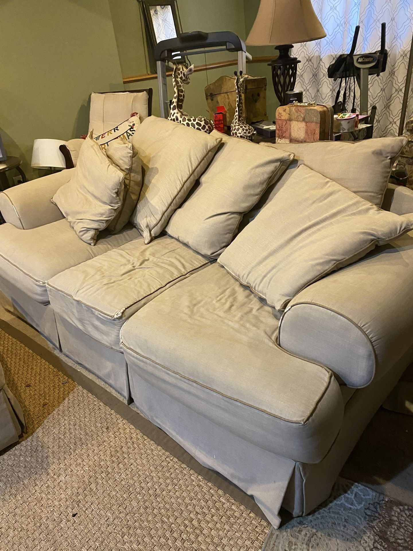 FREE SECTIONAL COUCH AND CHAIR OTTOMAN