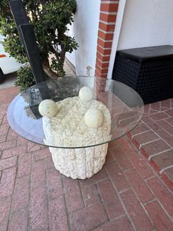 Glass coffee table