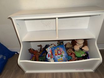 White Kids Toy Storage Organizer & Bookcase