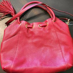 Micheal Kors LG EW RING TOTE Cherry