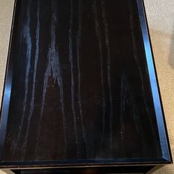 Coffee table 48x30x17 Inches SOLID WOOD w/ 2 Shelves