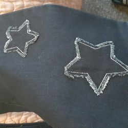 DG2 Designer Jean's Embelished With Stars Virtual Streach Dark Indago Brand New Size 6