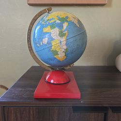 Vintage Metal Desk Globe