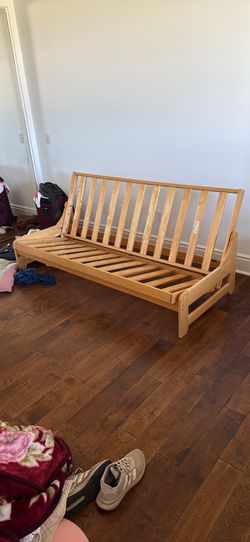 Solid wood full size futon sofa frame