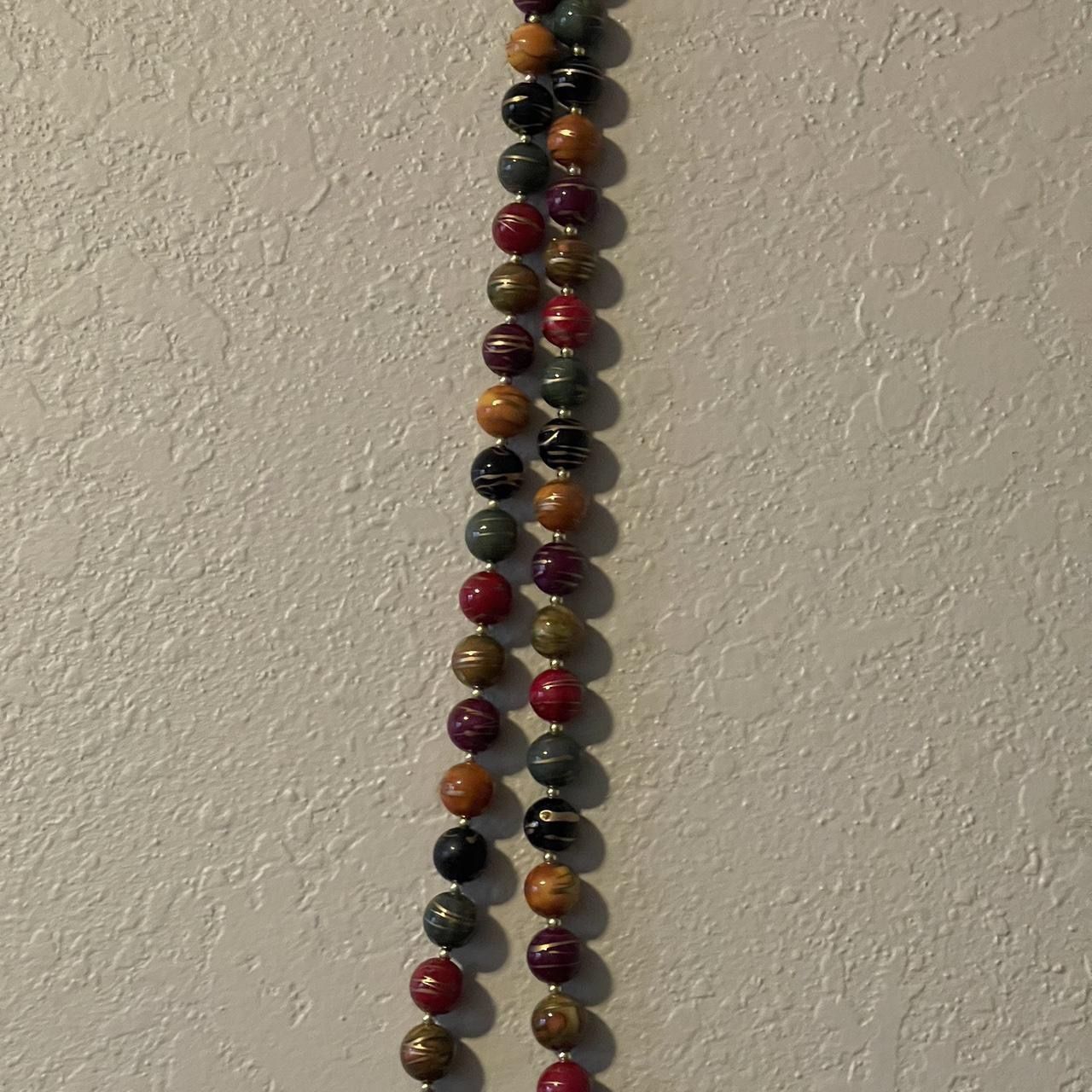 Women’s Multi Colored Beaded Fashion Jewelry Necklace, Lobster Claw Closure, 15”