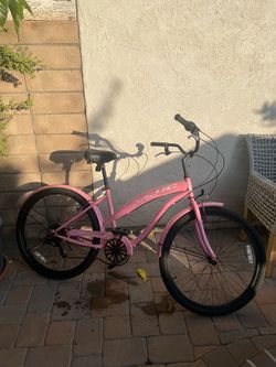 Pink Beach Cruiser Bicycle