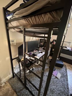 Loft Twin Bed Frame- Black