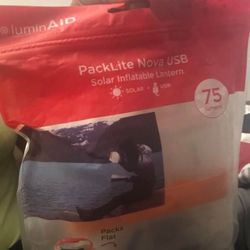 LuminAID PACKLITE NOVA USB SOLAR INFLATABLE LANTERN 75 Lumens NEW NIP