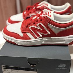New Balance 480 BB480LHR Red White Leather Sneakers Men’s Size 4 / Women’s 5.5