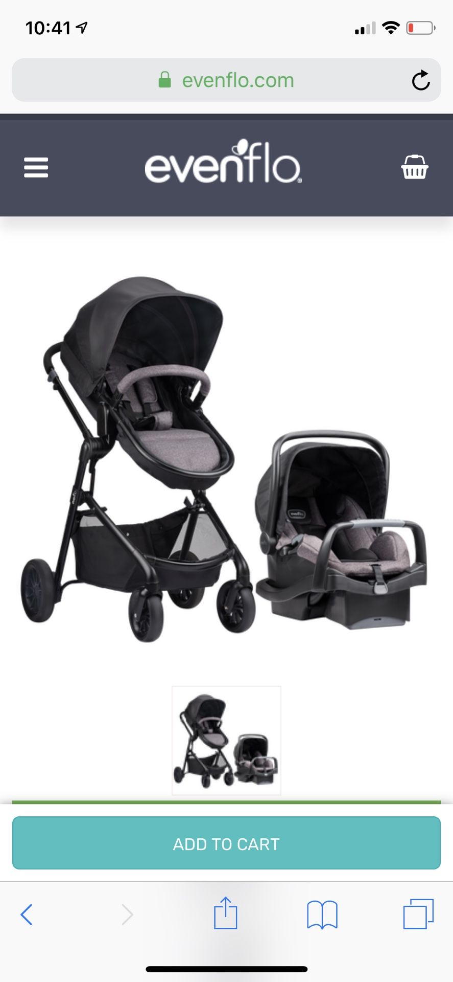 Evenflo Pivot stroller and car seat set