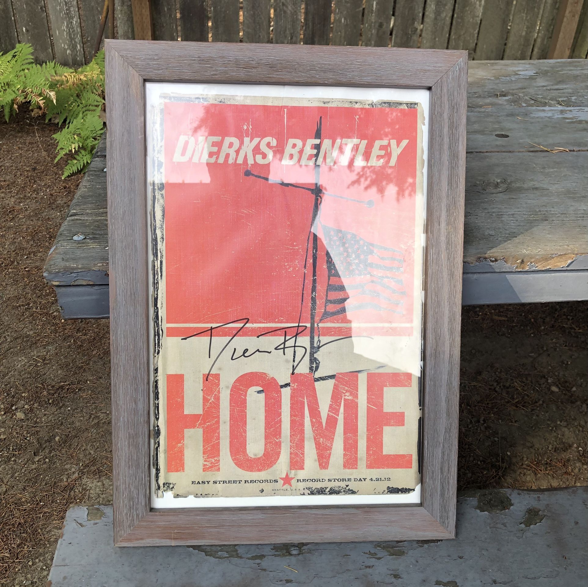 Dierks Bentley Signed Record CD Home Poster