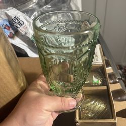 Princess House Green Glass Cups