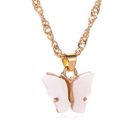 White Butterfly Necklace long wild clavicle