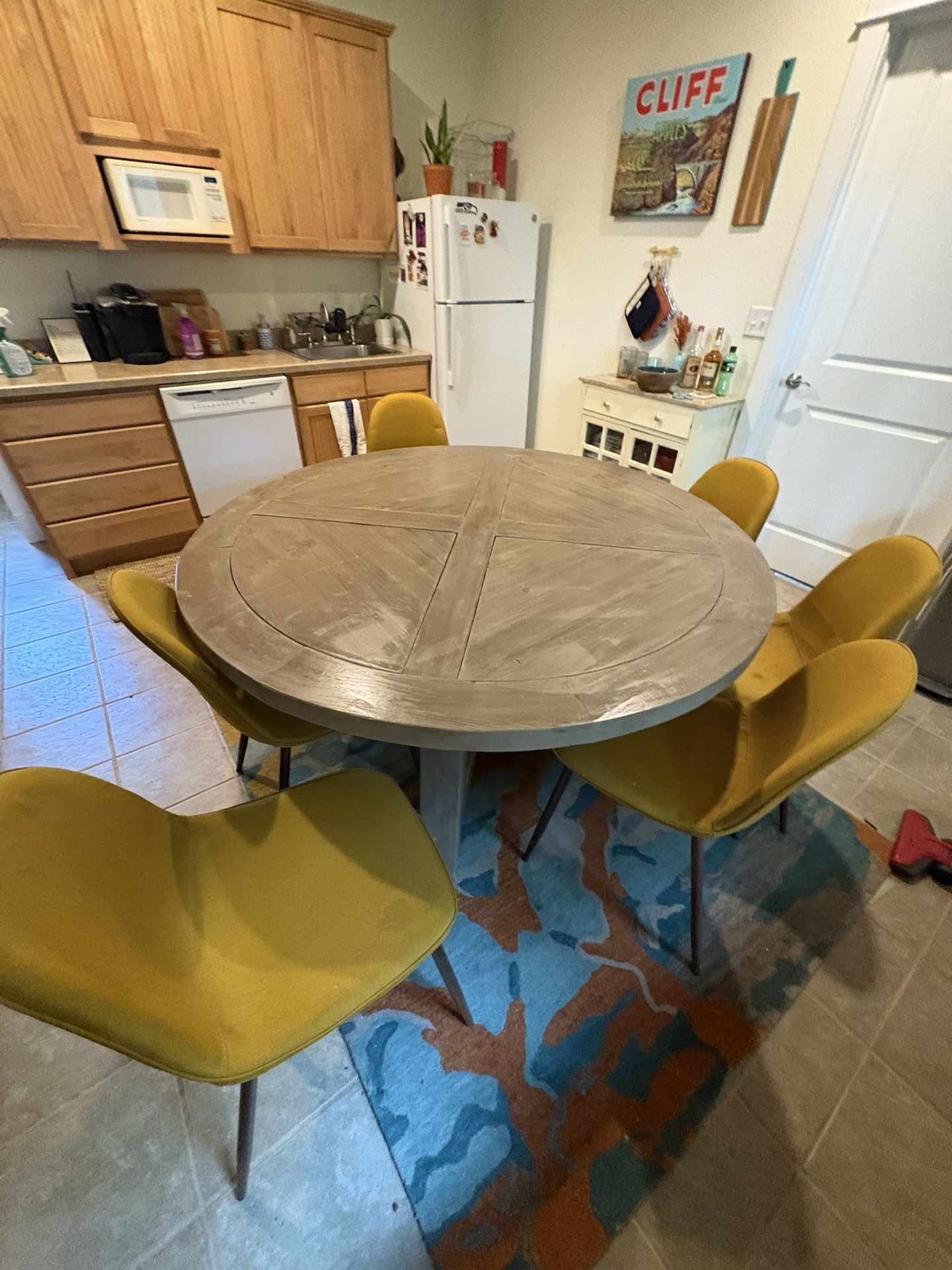 Solid Wood Round Dining Table