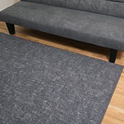 DHP Kebo Futon + Matching Area Rug — Smoke Free / Barely Used