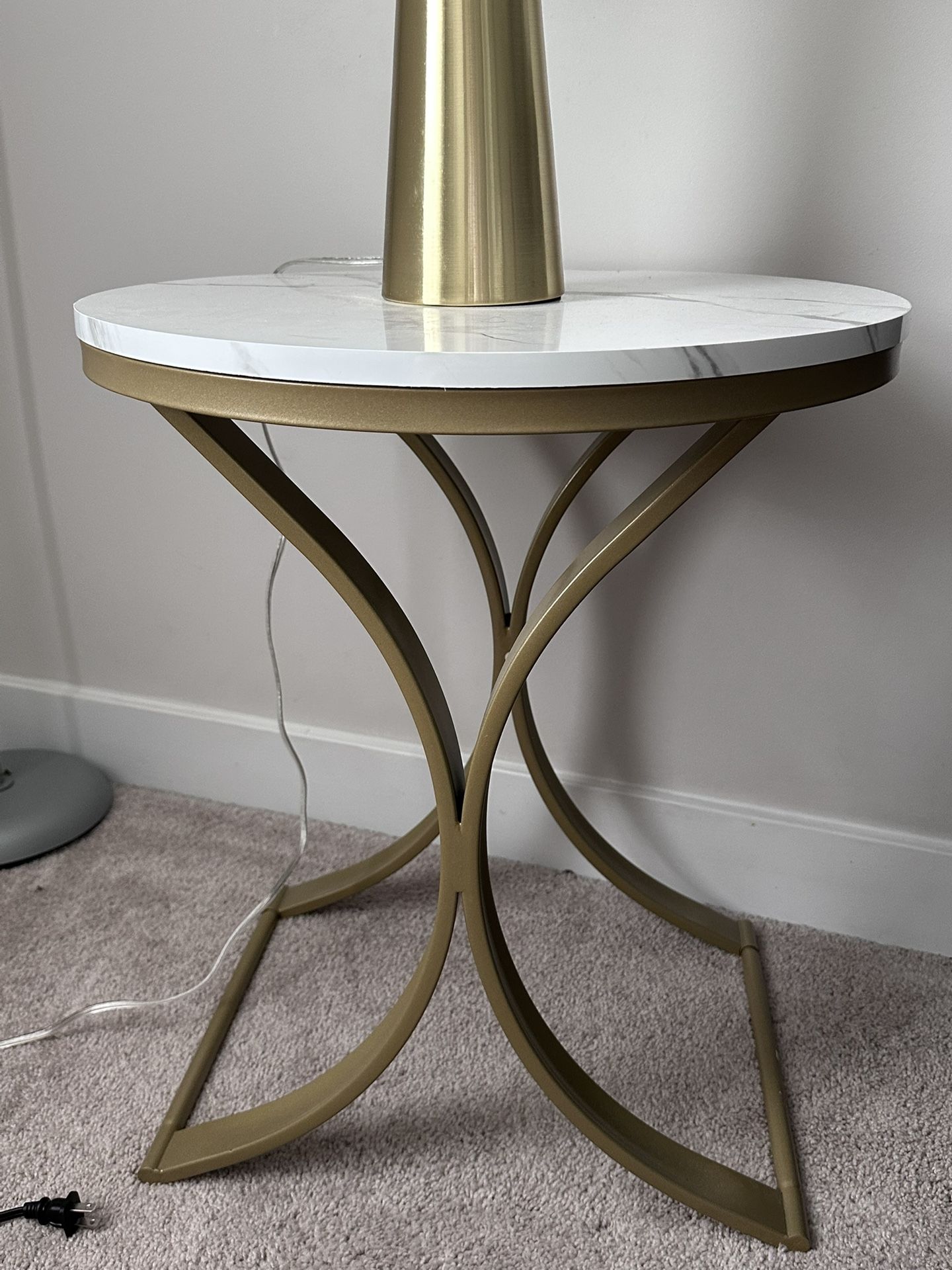 Set Of 2 Round Marble Side Table