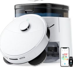 Lefant M3 Robot Vacuum and Mop, 12000Pa Suction, Self Emptying, Auto Mop Washing and Drying for Hands-Free, Anti-Tangle Brushes, Dual Spinning Mop 