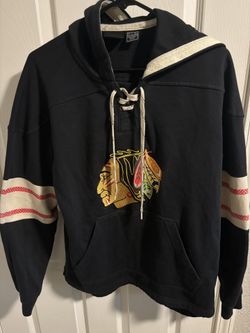 Adult Adidas Chicago Blackhawks Jersey Lace-Up Pullover Hoodie