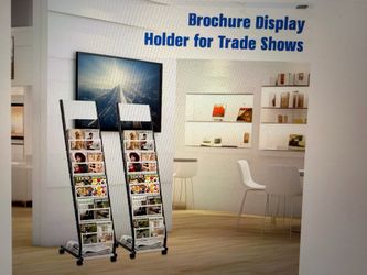 Brand new 2 Pack Metal Brochure Display Rack