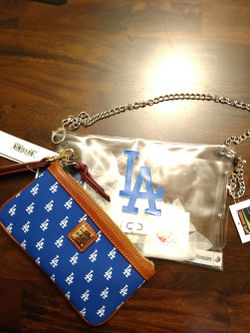 LA dodgers Dooney & Bourke bag and wristlet