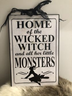 Wicked witch plaque