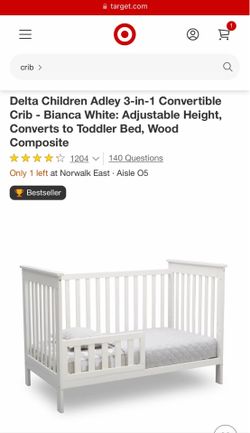 Children Convertible Crib Toddler Bed From Target