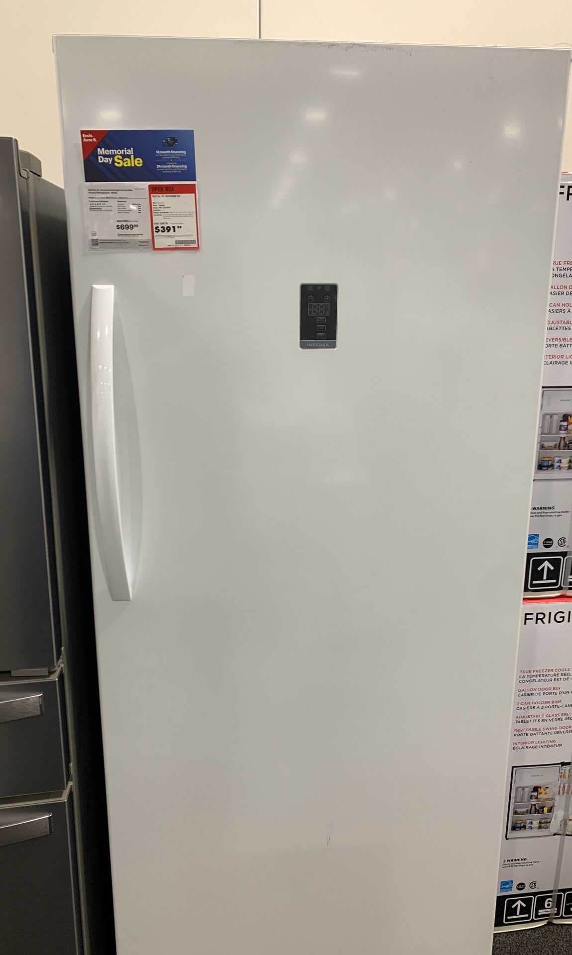 Insignia 20.6 cu ft convertible freezer/refrigerator