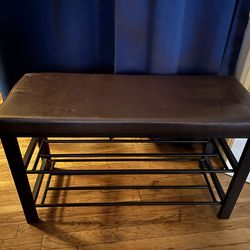 Shoe rack bench