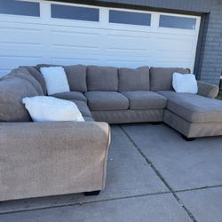 Gray Sectional Sofa Couch Sala 