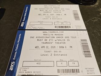 Marilyn Manson Tickets Yaamava Casino